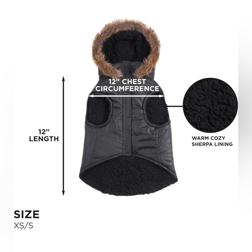 Juicy Couture Faux Fur Hooded Dog Jacket - Picture 3 of 7